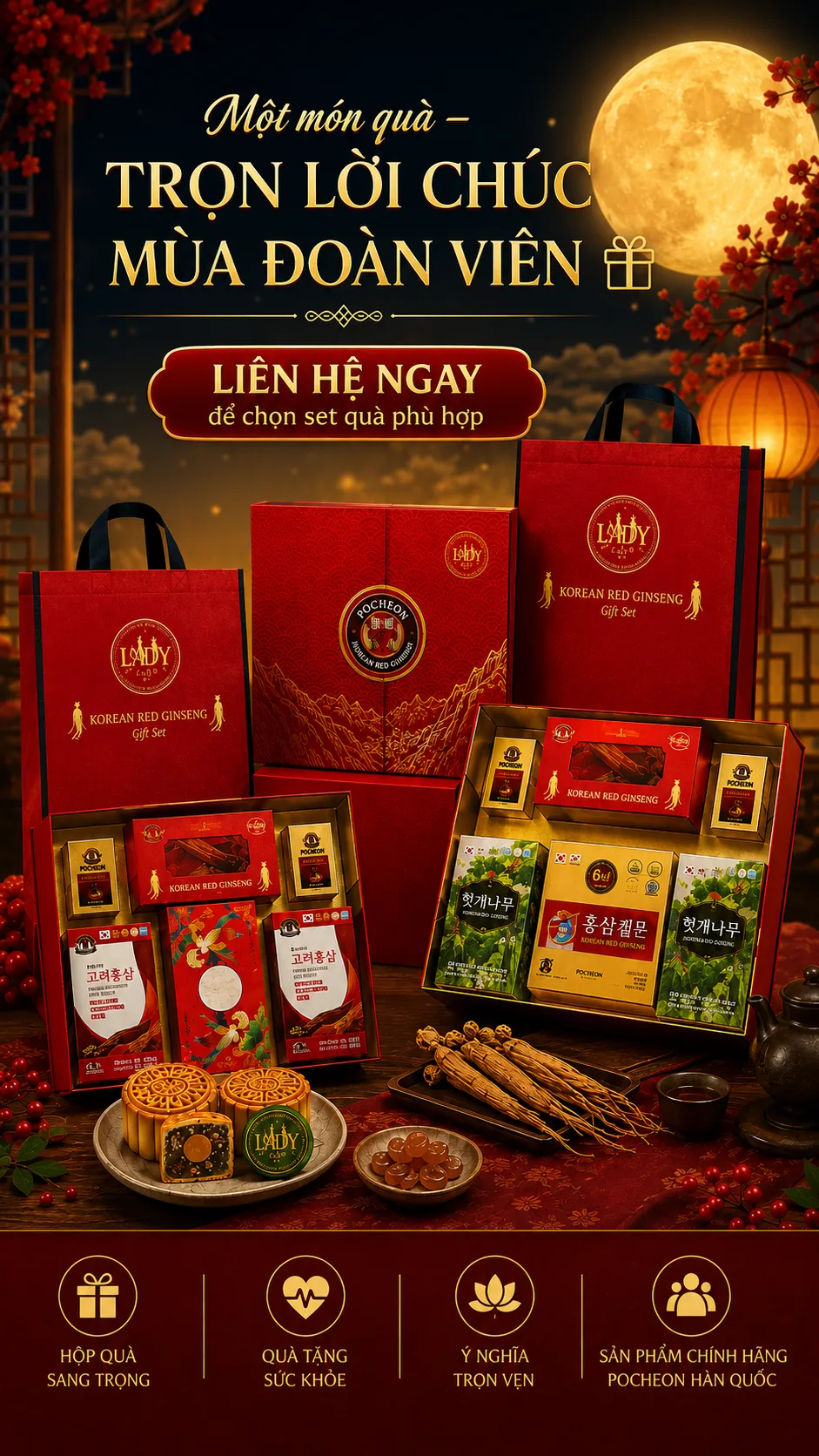 🌕 TRUNG THU NÀY – TRAO QUÀ THÊM TRỌN VẸN CÙNG HỒNG SÂM HÀN QUỐC 🎁