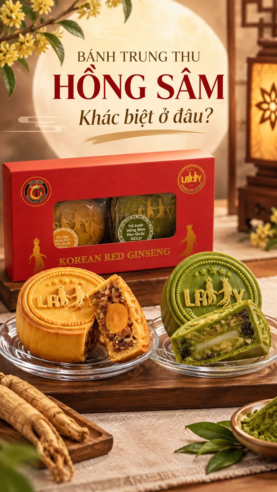 🥮 ĐIỂM KHÁC BIỆT CỦA BÁNH TRUNG THU HỒNG SÂM HÀN QUỐC LÀ GÌ? 🌿